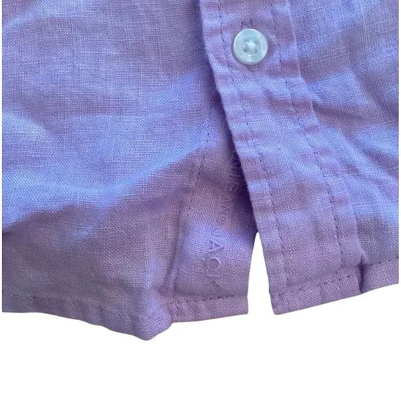 Janie and Jack Size 4 Lavender Linen Button Down Dress Shirt - Picture 6 of 10